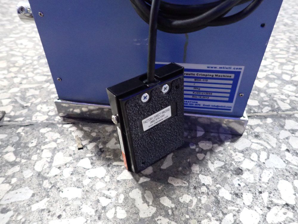 Mti Corp 28kg Hydraulic Crimping Machine - Msk-110