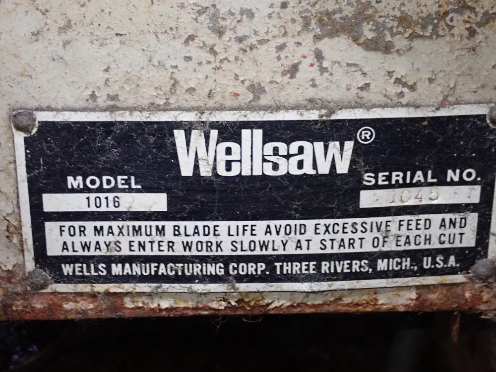 Wellsaw 11 1/2" X 17" Horizontal Band Saw - 1018