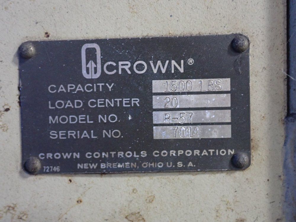 Crown 1500 Lbs Walk Behind Lift - B-57