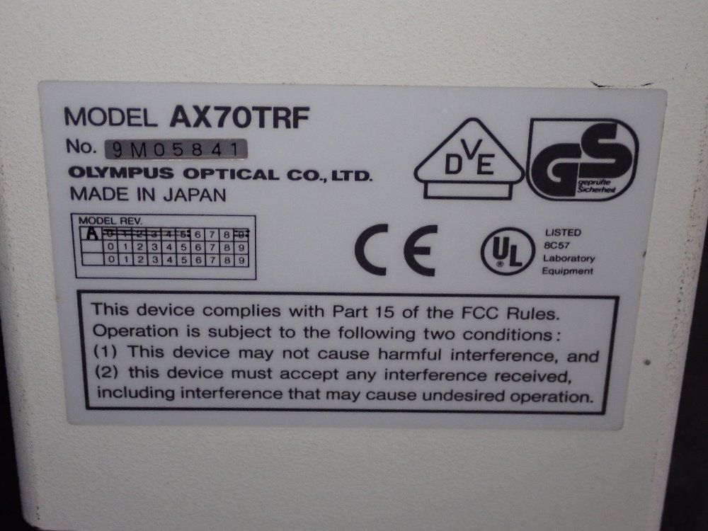 Olympus Microscope - Ax70trf