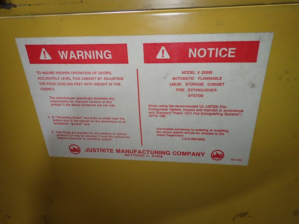 Justrite Mfg Co 40"x16"x38" Flammable Cabinet - 25995