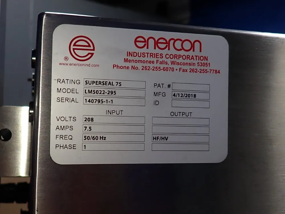 Enercon Cap Sealer - Lm5022-295
