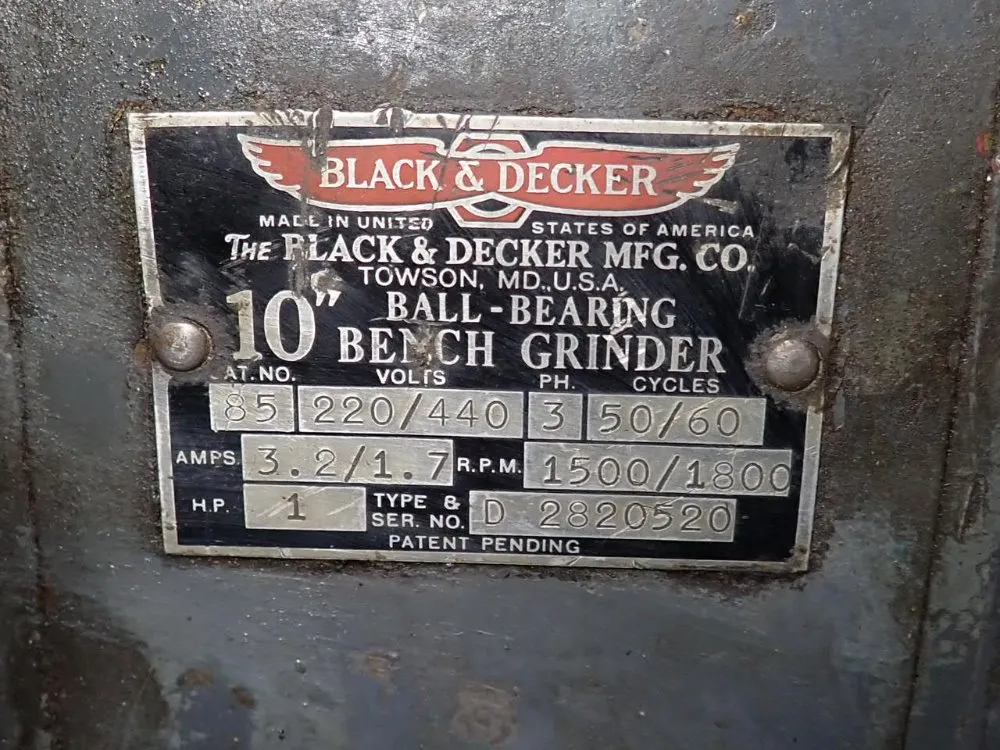 Black & Decker 10" Bench Grinder - 85