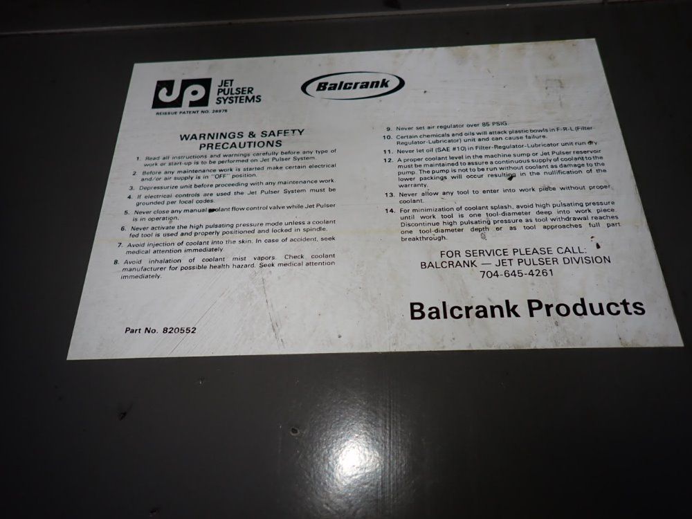 Balcrank Jet Pulser System - 5650q-10