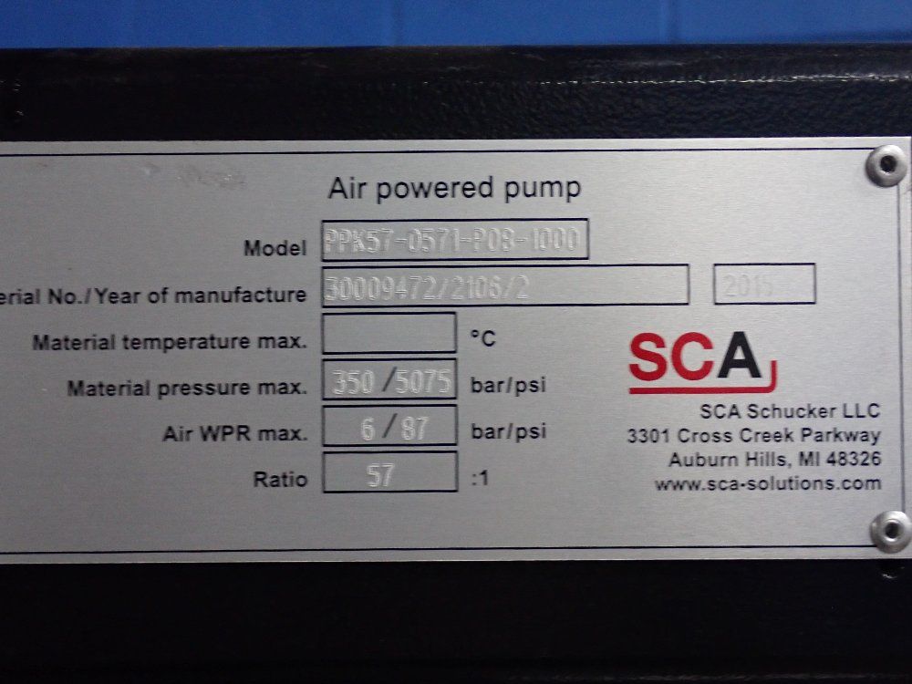 Sca 5075 Psi Air Powered Pump - Pp657-0571-p08-1000