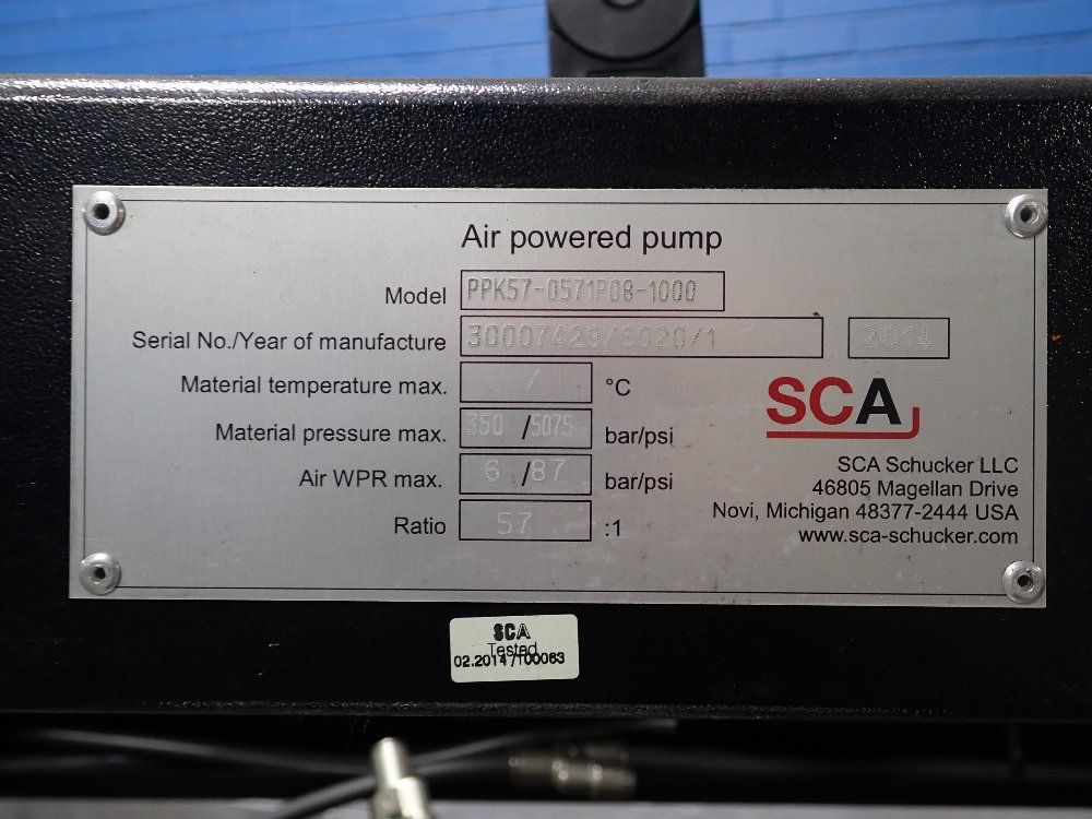 Sca 5075 Psi Air Powered Pump - Ppk57-0571p08-1000