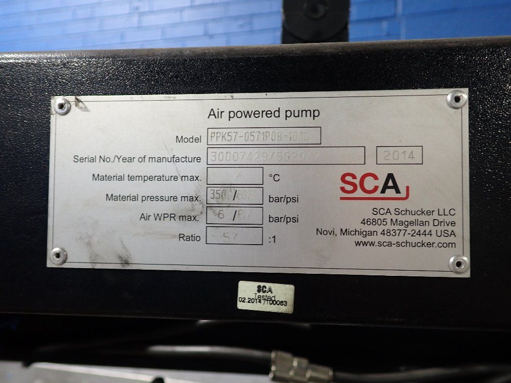 Sca 5075 Psi Air Powered Pump - Ppk57-0571p08-1000