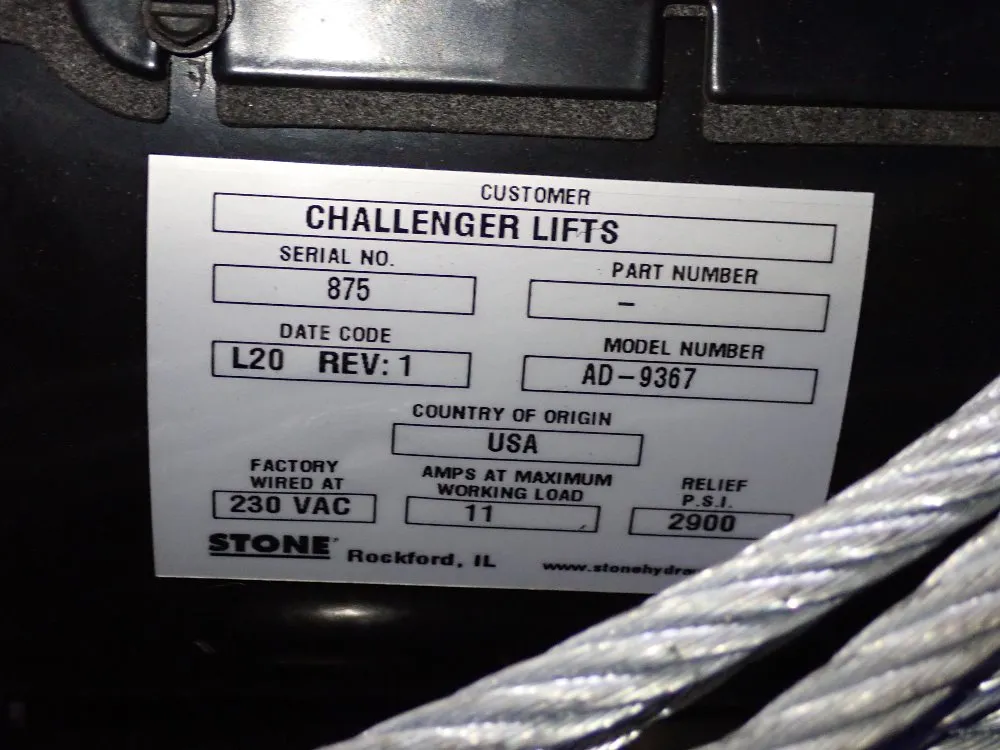 Challenger Lifts Challenger 2 Post Auto Lift