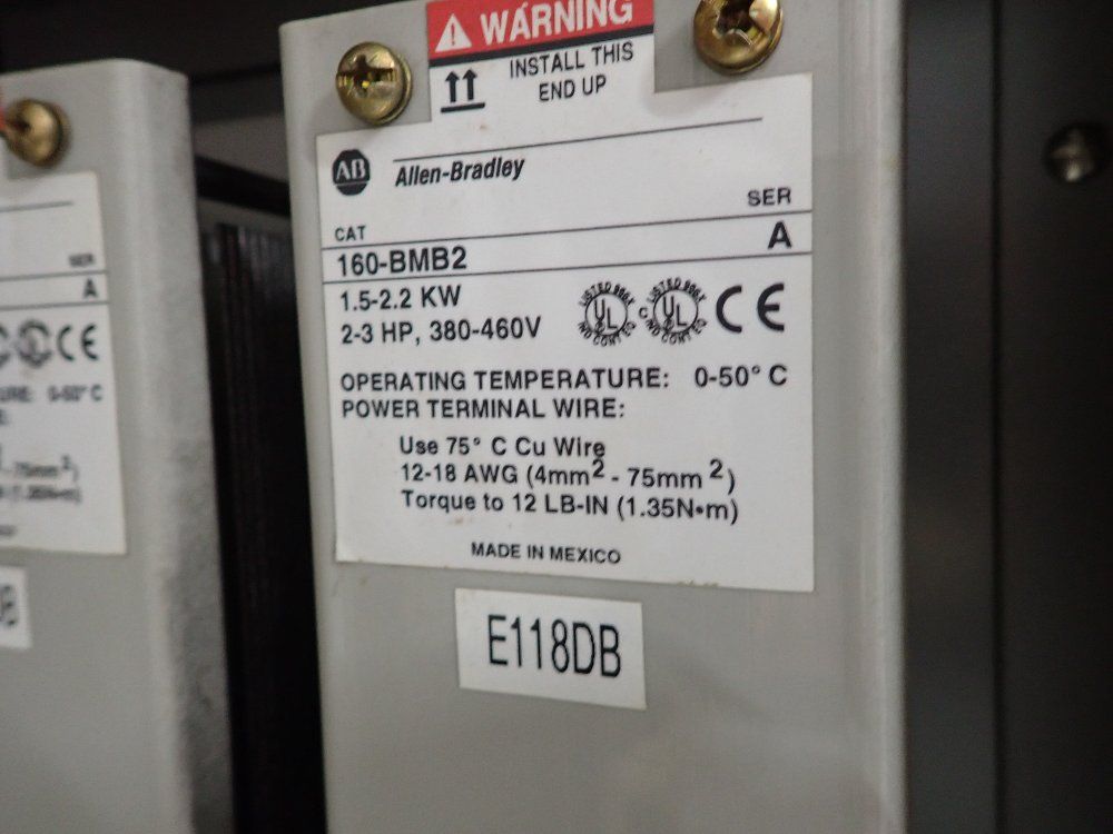 Allen-bradley 2-3 Hp Integrated Driver Contactor Panel, Skid Control Panel