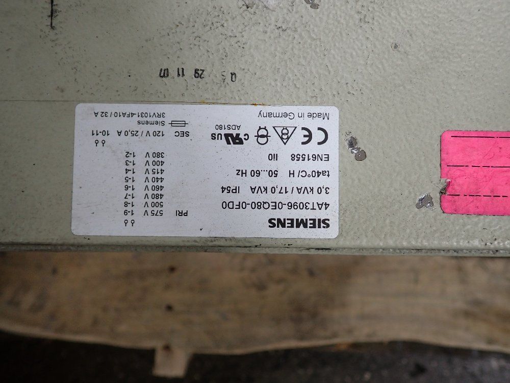 Siemens Processor Transformer - 4at3696-0es60