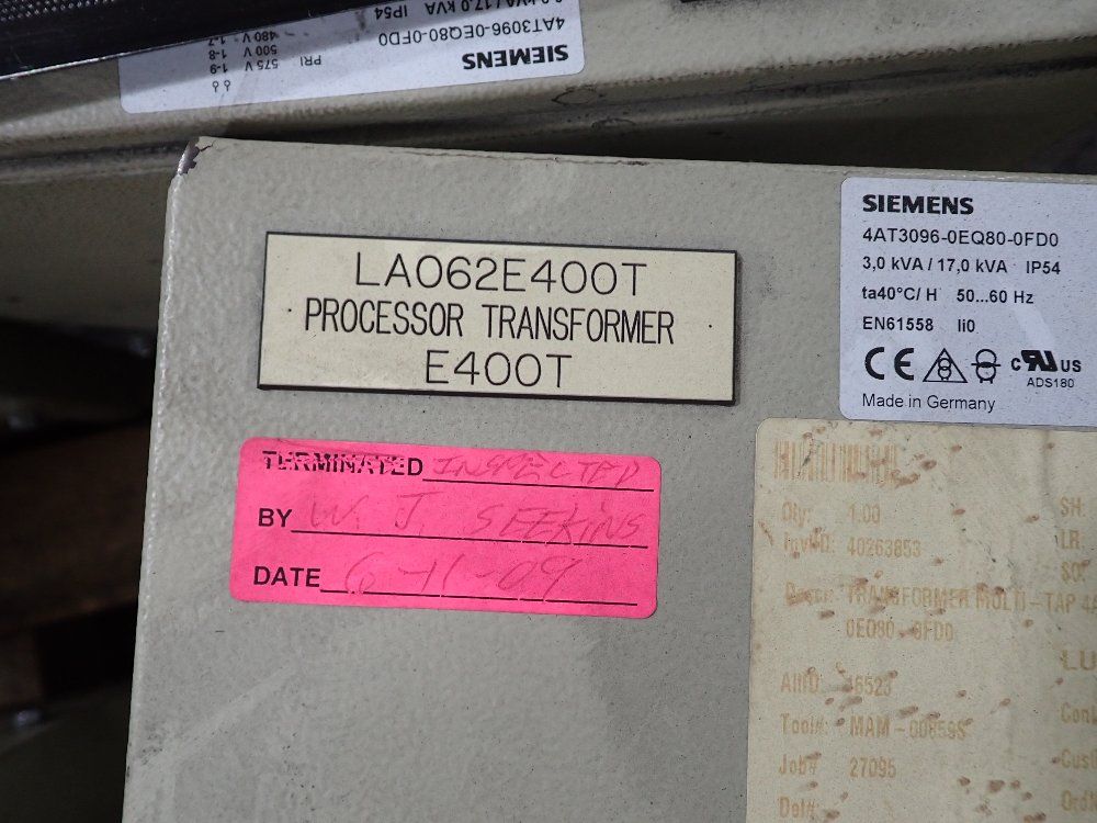Siemens Processor Transformer - 4at3696-0es60