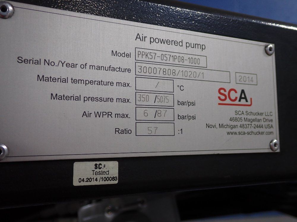 Sca 350bar/5075psi Air Powered Pump - Ppk57-0571-po8-1000