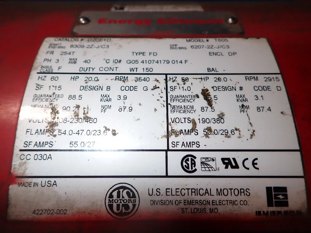 Peerless 20hp Pump - 8196