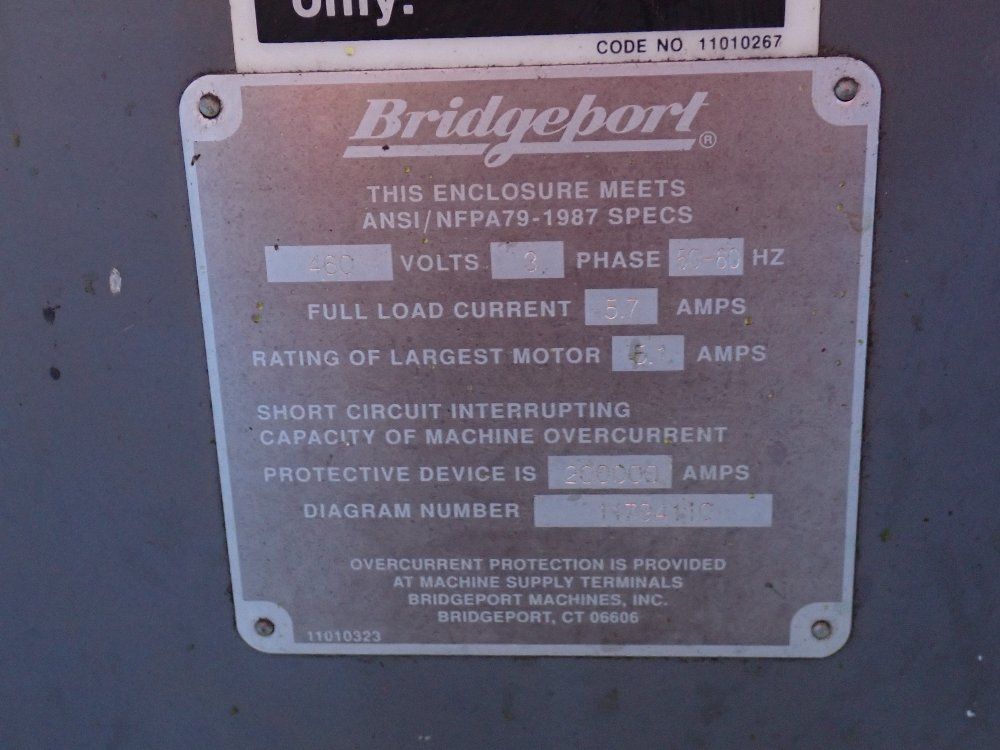 Bridgeport 42"x9" Vertical Mill