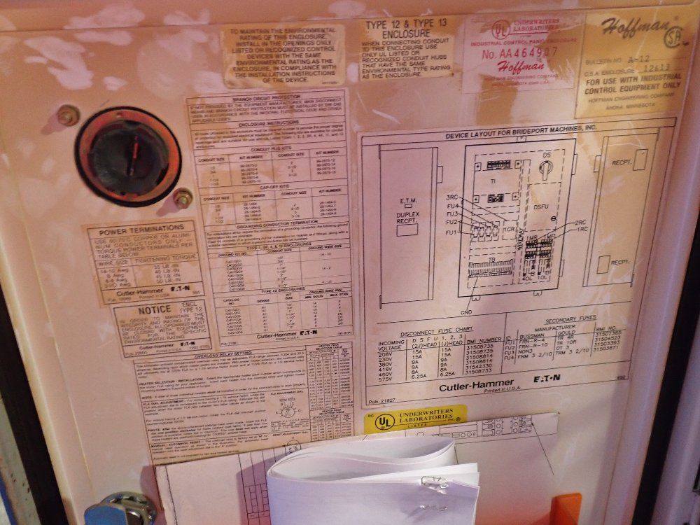 Bridgeport 42"x9" Vertical Mill