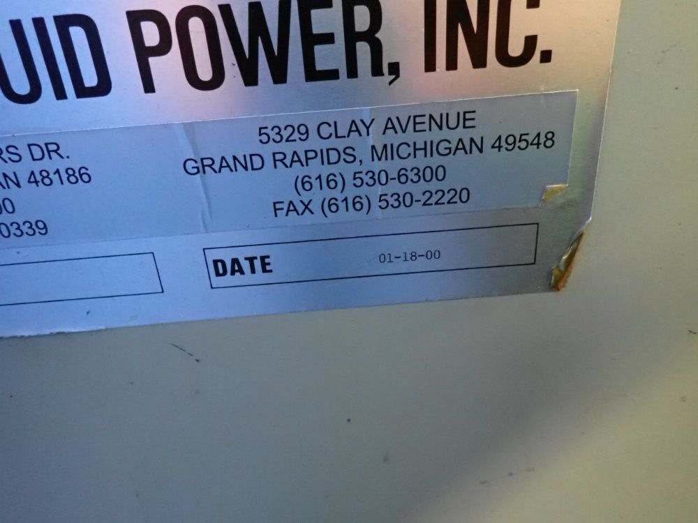 Rhm Fluid Power Inc 30 Hp Hydraulic Unit