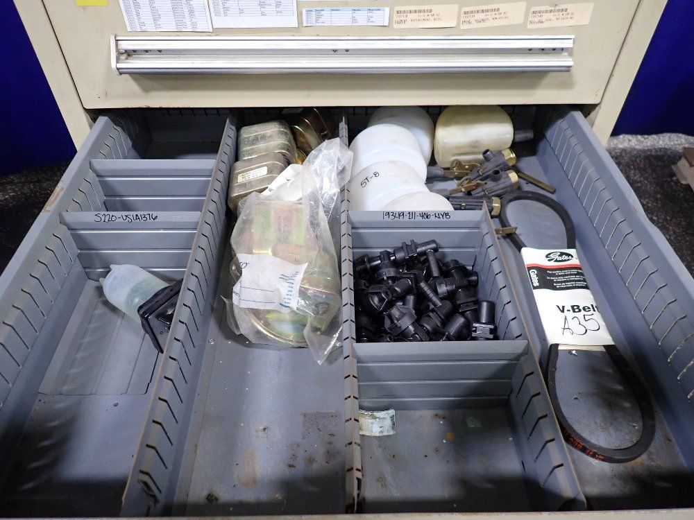 Stanley 8 Drawers/25 1/2" X 25 1/2" Vidmar Cabinet W/pump Supply Parts