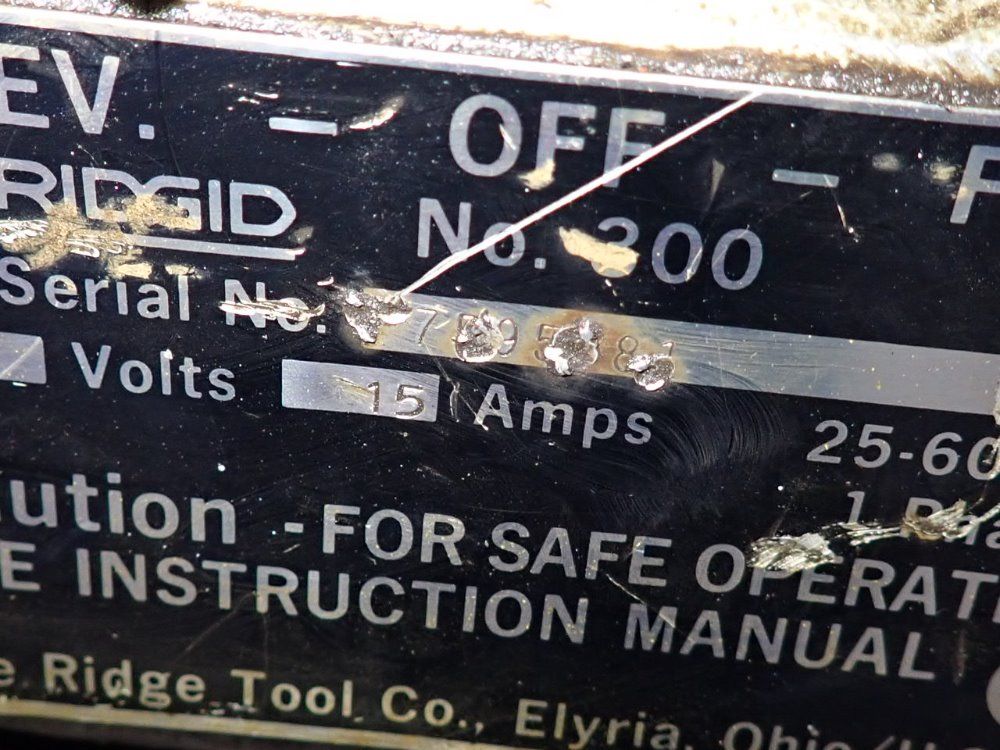 Ridgid 2 1/2" Threading Machine - 300