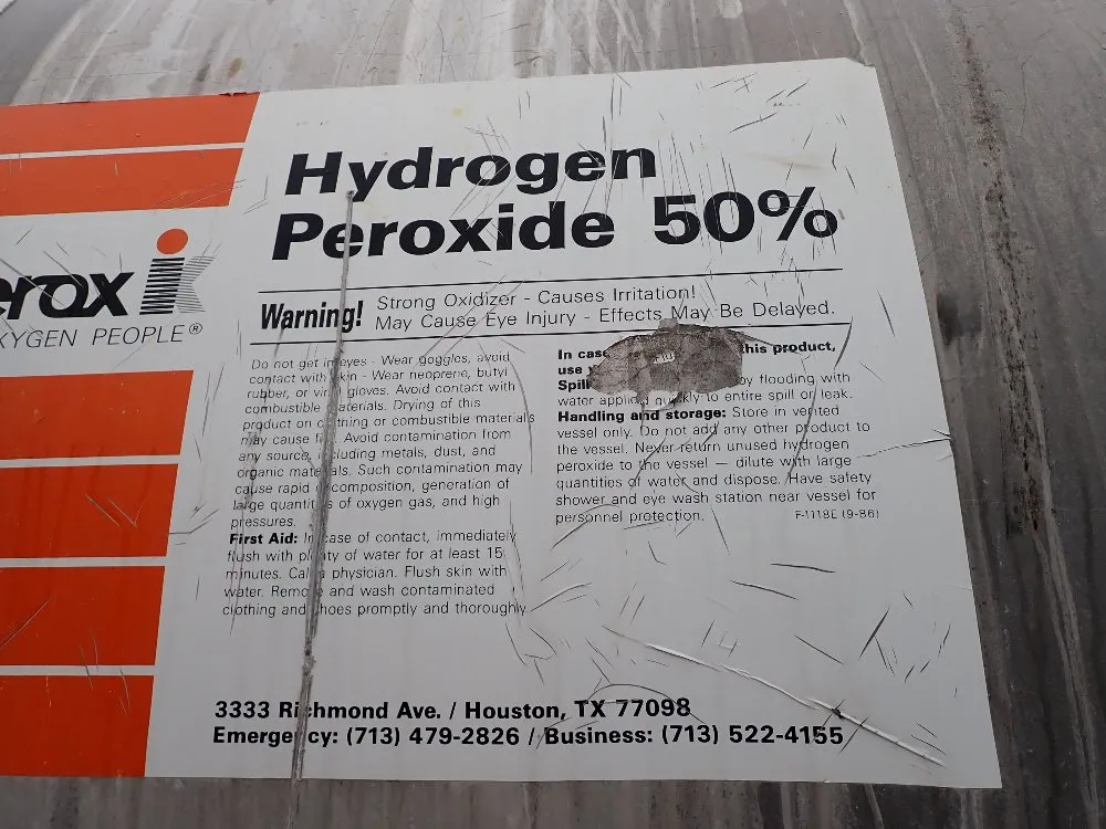 Interox 7000 Gal Aluminum Hydrogen Peroxide Tank - J-01080
