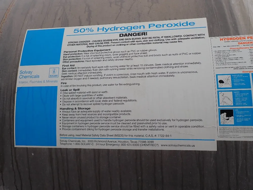 Interox 7000 Gal Aluminum Hydrogen Peroxide Tank - J-01080