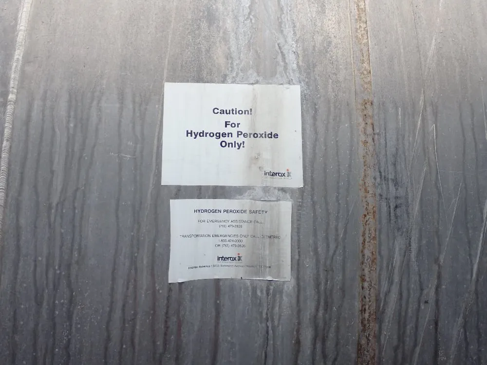 Interox 7000 Gal Aluminum Hydrogen Peroxide Tank - J-01080