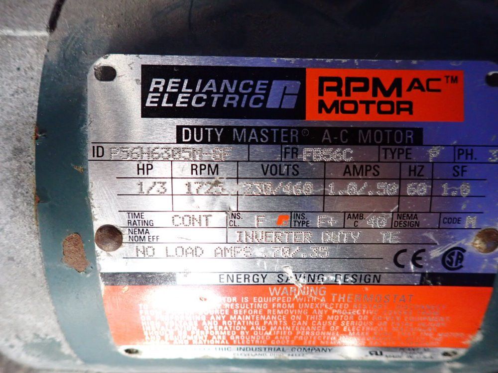 Reliance Electric 1/3 Hp Motor - P56h6305m-6f