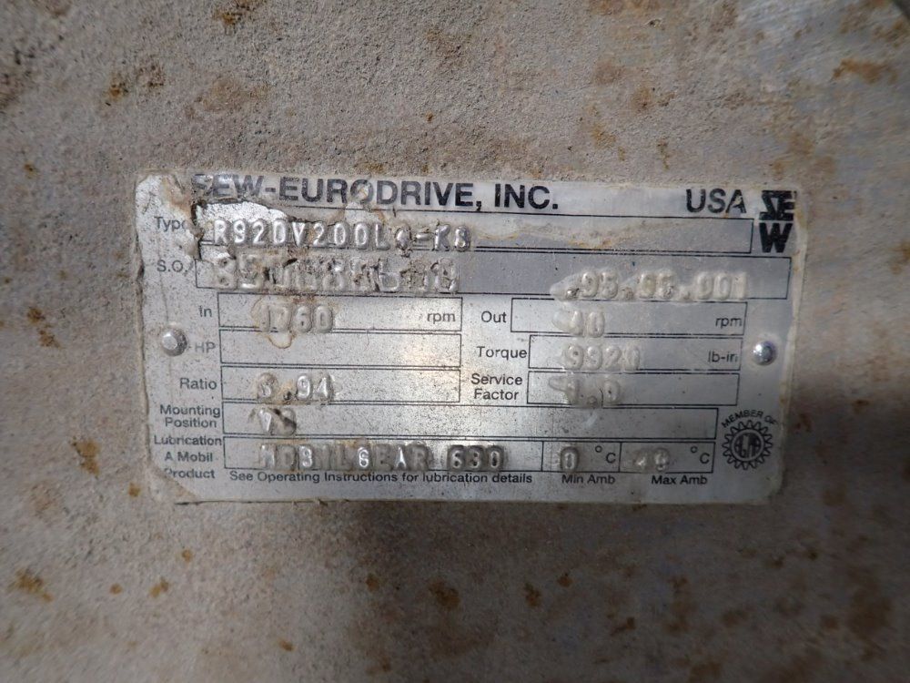 Sew Eurodrive 40 Hp Gear Drive - R920dv200l0-ks