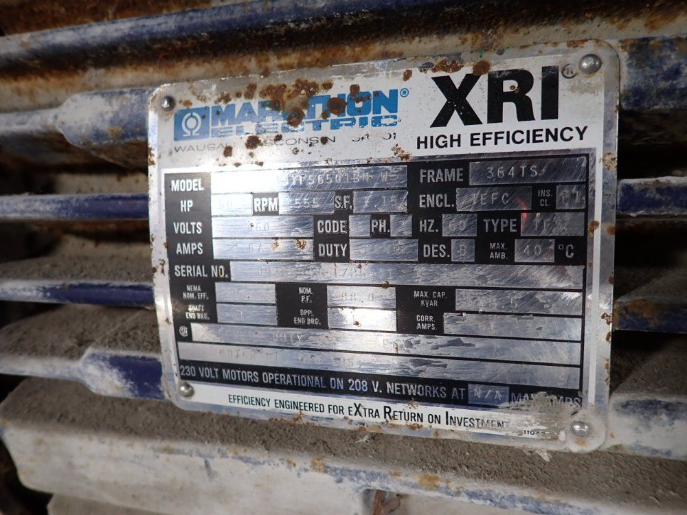 Marathon Electric 60 Hp Motor - 3va364tstfs6501bnw