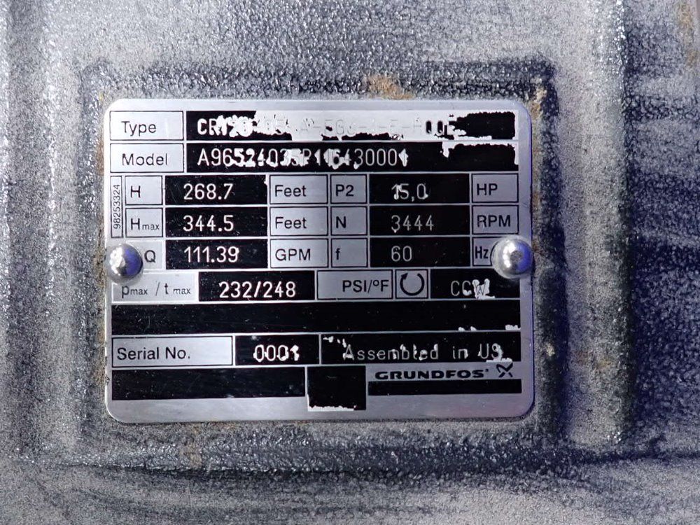 Grundfos 15 Hp Pump - A96524035p116430001