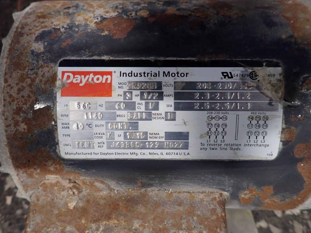Dayton 1/2 Hp Motor - 2r928b