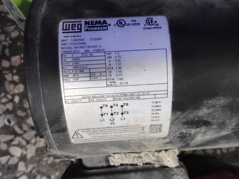 Weg 1 Hp Motor - 00118ot3h143t-s