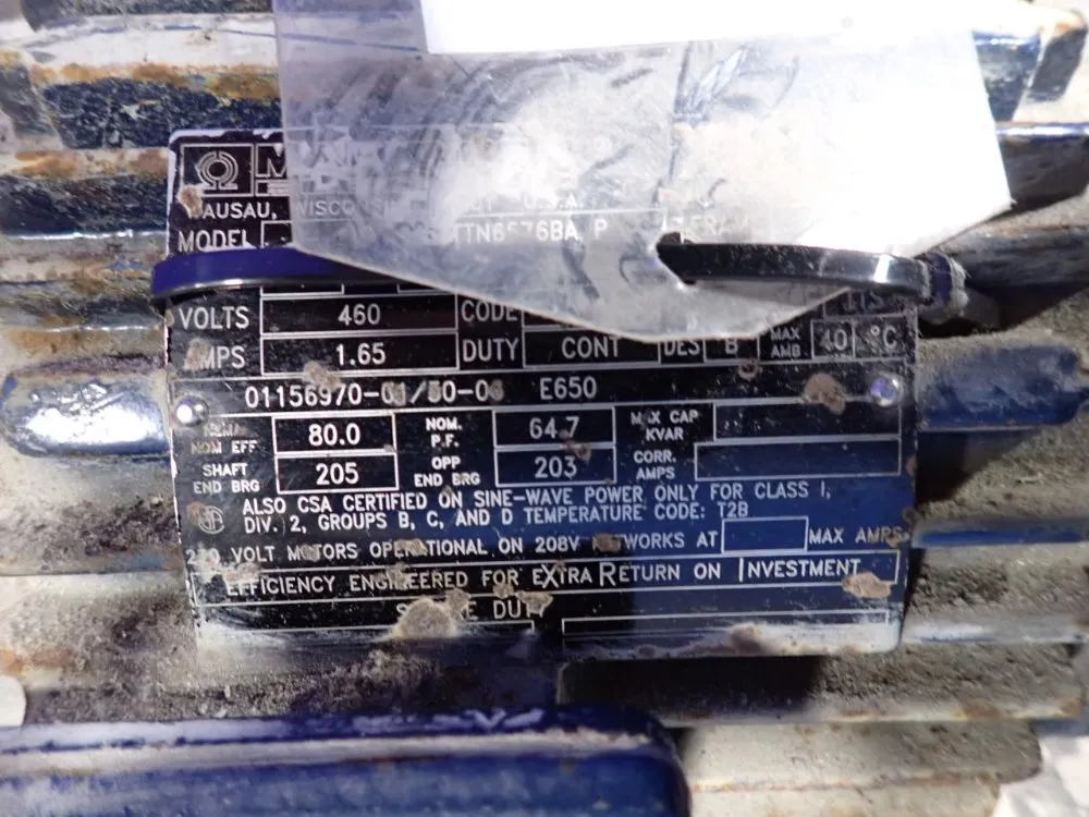 Marathon Electric 1 Hp Motor - 9va145tttn6576bap