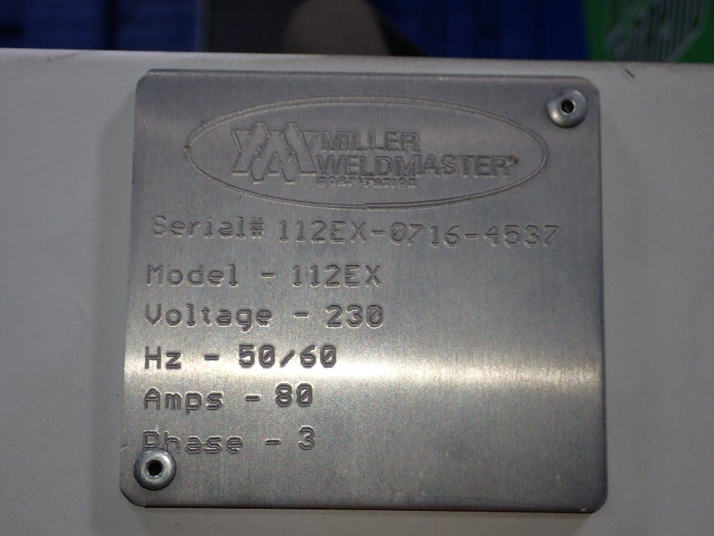 Miller Weldmaster 180" Seam Welder - 112ex