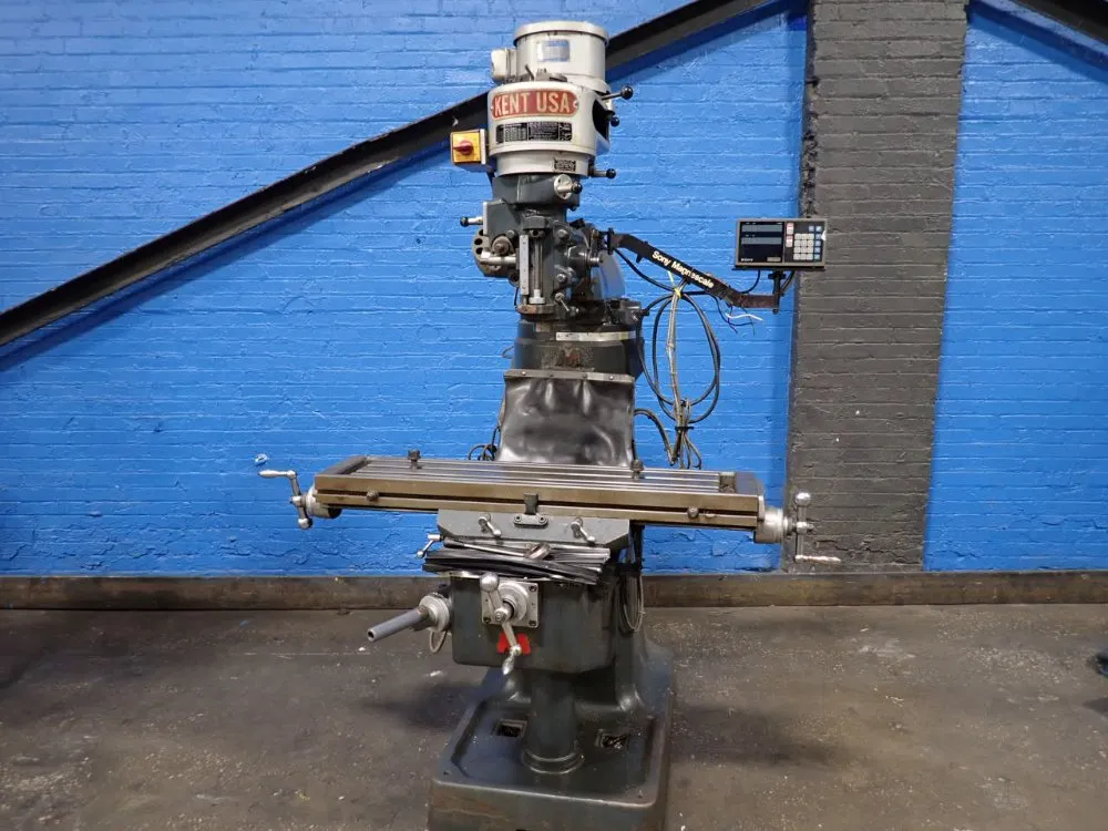 Kent Industrial Inc 42"x9" 1992 Kent Industrial Inc Kim2s Vertical Mill - Kim2s