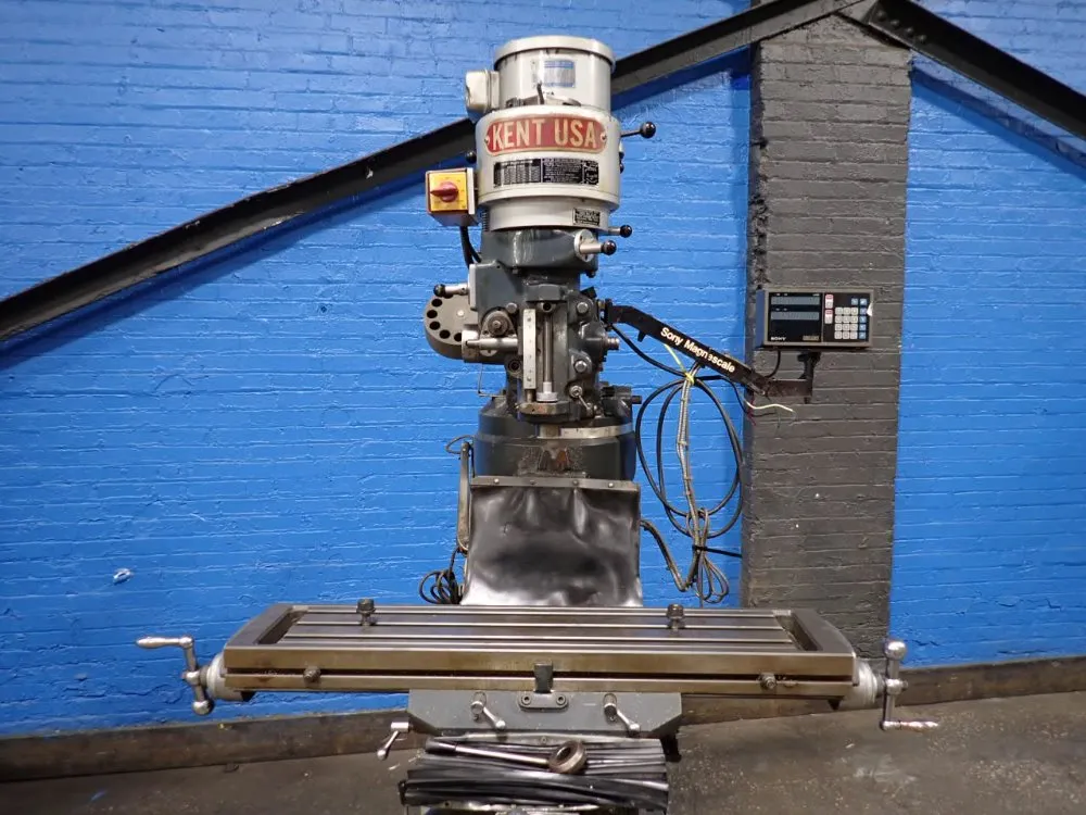 Kent Industrial Inc 42"x9" 1992 Kent Industrial Inc Kim2s Vertical Mill - Kim2s