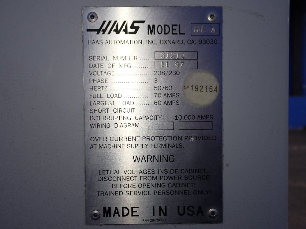 Haas Cnc Lathe - Hl4