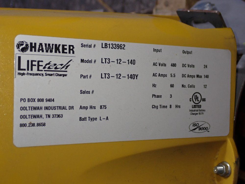 Hawker 24v/875 A.h. Battery Charger - Lt3-12-140