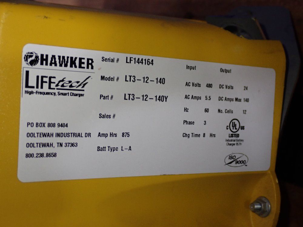 Hawker 24v/875 A.h. Battery Charger - Lt3-12-140