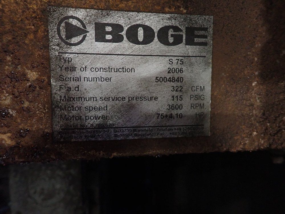 Boge 115 Psig Air Compressor - 57s