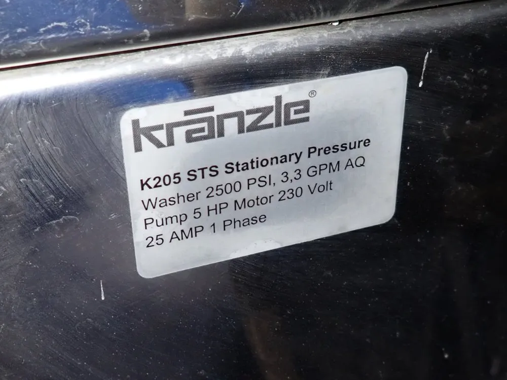 Kranzle 2500 Psi Pressure Washer - K205sts