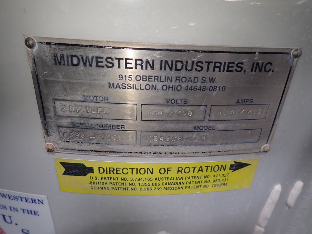 Midwestern Industries Inc 45"x18" Vibratory Separator - Me48s8-8