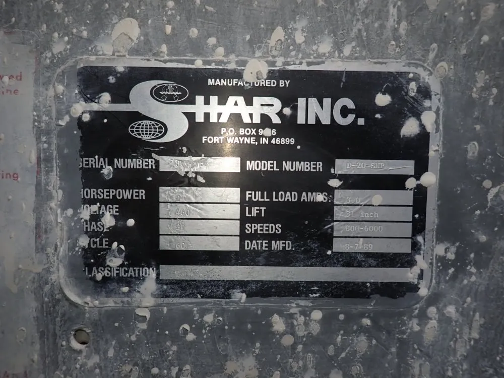 Shar Inc Mixer - D-20-snp