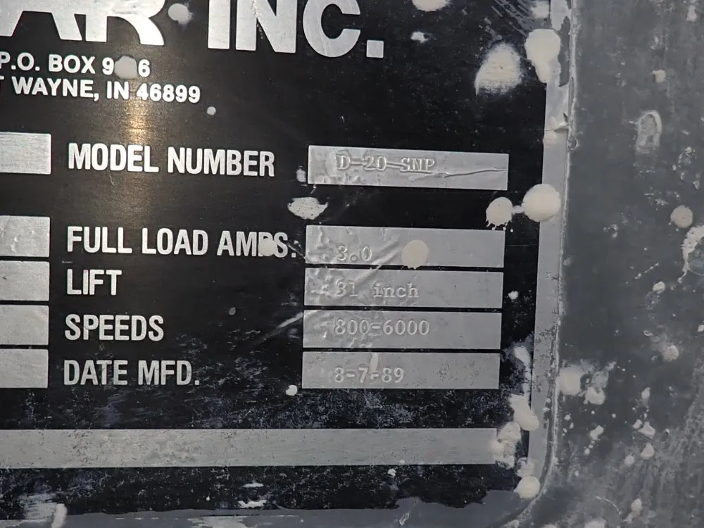 Shar Inc Mixer - D-20-snp