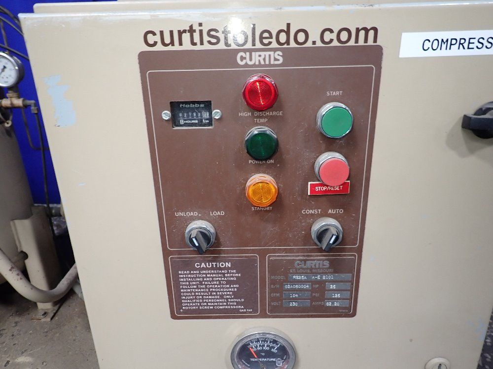 Curtis 25 Hp Air Compressor - Rs25a A-e B101