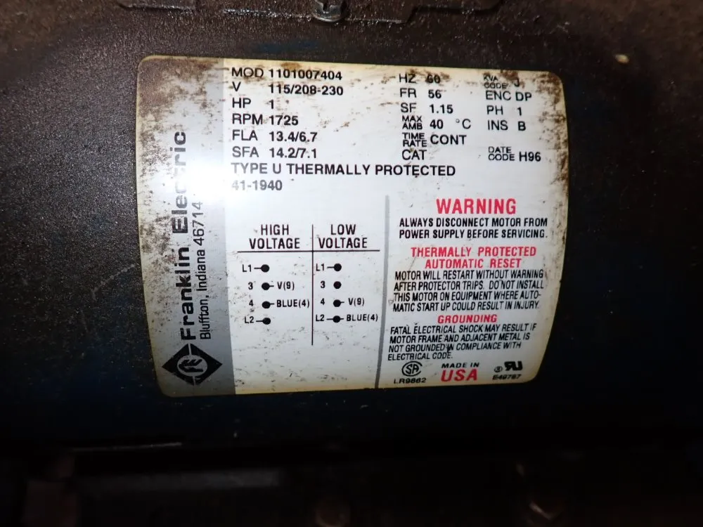 Welch 1 Hp Vacuum Pump W/ Cabinet - 1397