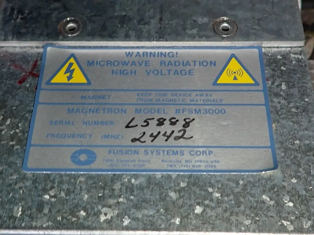 Fusion Systems Microwave Generator - Fsm3000