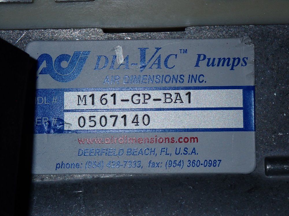 Air Dimensions 1/15hp Vacuum Pump - M161-gp-bai
