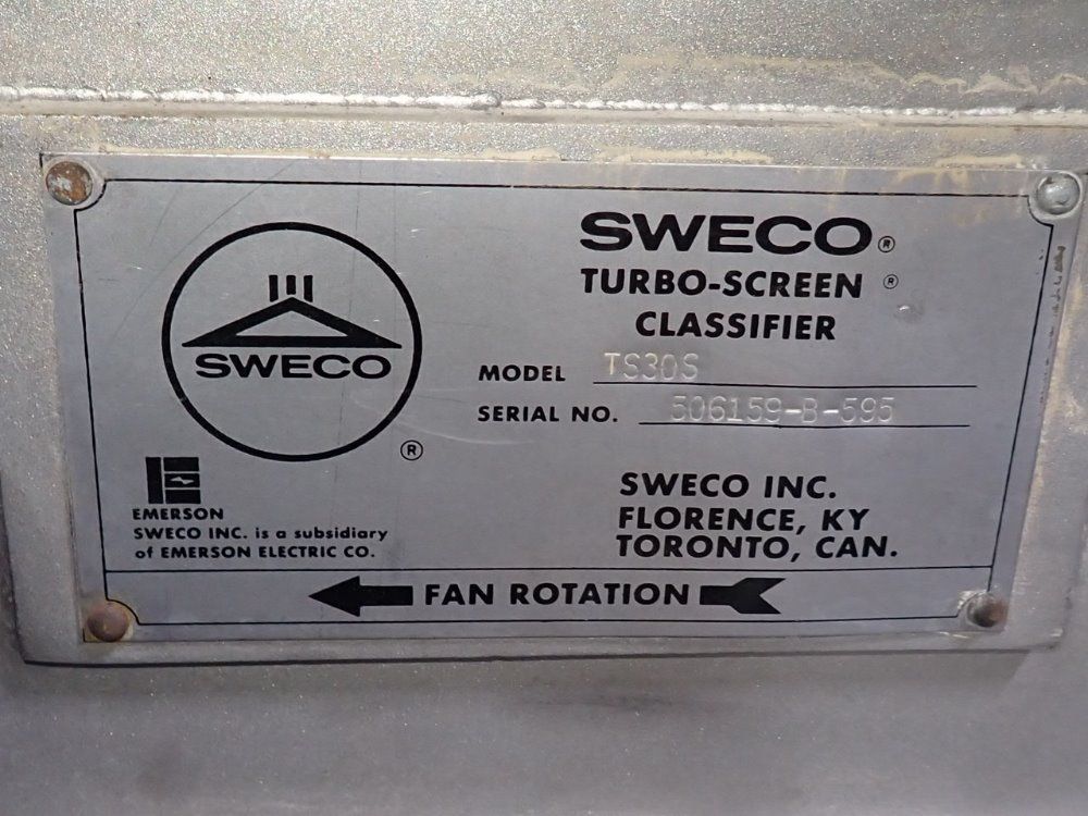 Sweco 7.5 Hp Turbo-screen Classifier - Ts30s