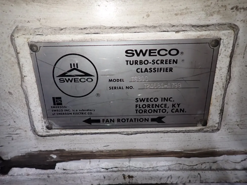 Sweco 1 Hp Turbo-screen Classifier - Ts30s