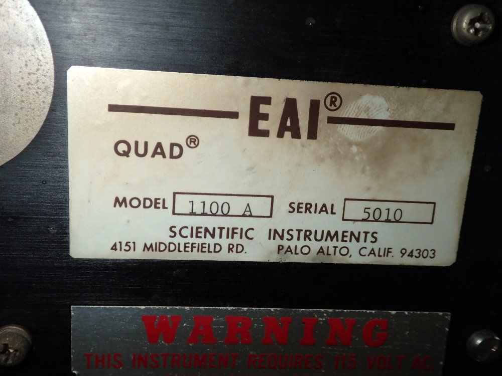 Eai / Quad Quadrapole Control - 1100a